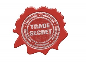 Wax seal with the text trade secret, vector illustration